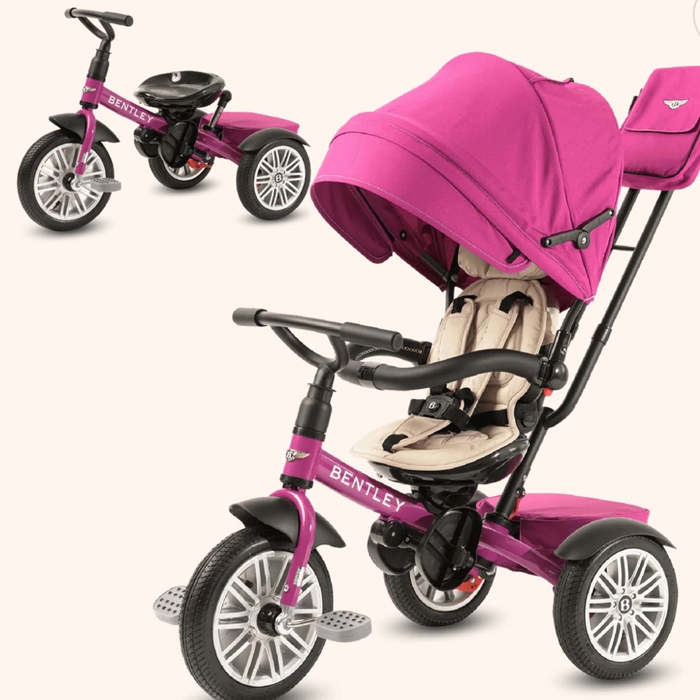 Bentley Fuchsia Kids Convertible Stroller Trick